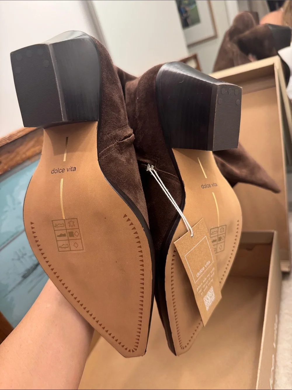 Dolce Vita Raj Dark Brown Suede Over-the-Knee Boots